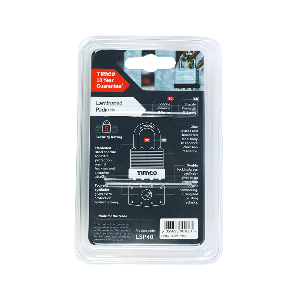 TIMCO Laminated Padlock