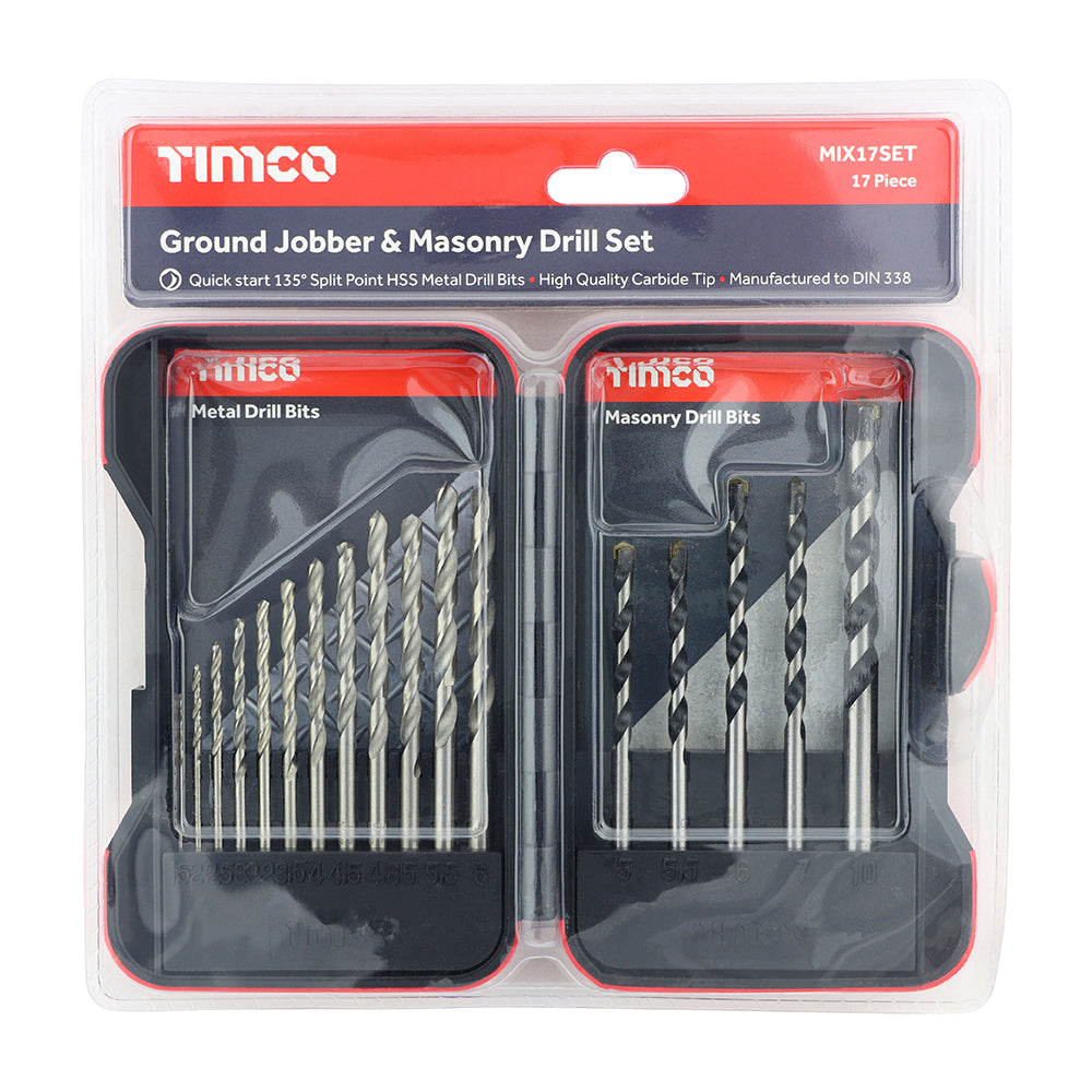 TIMCO HSS Jobber & Masonry Bit Set