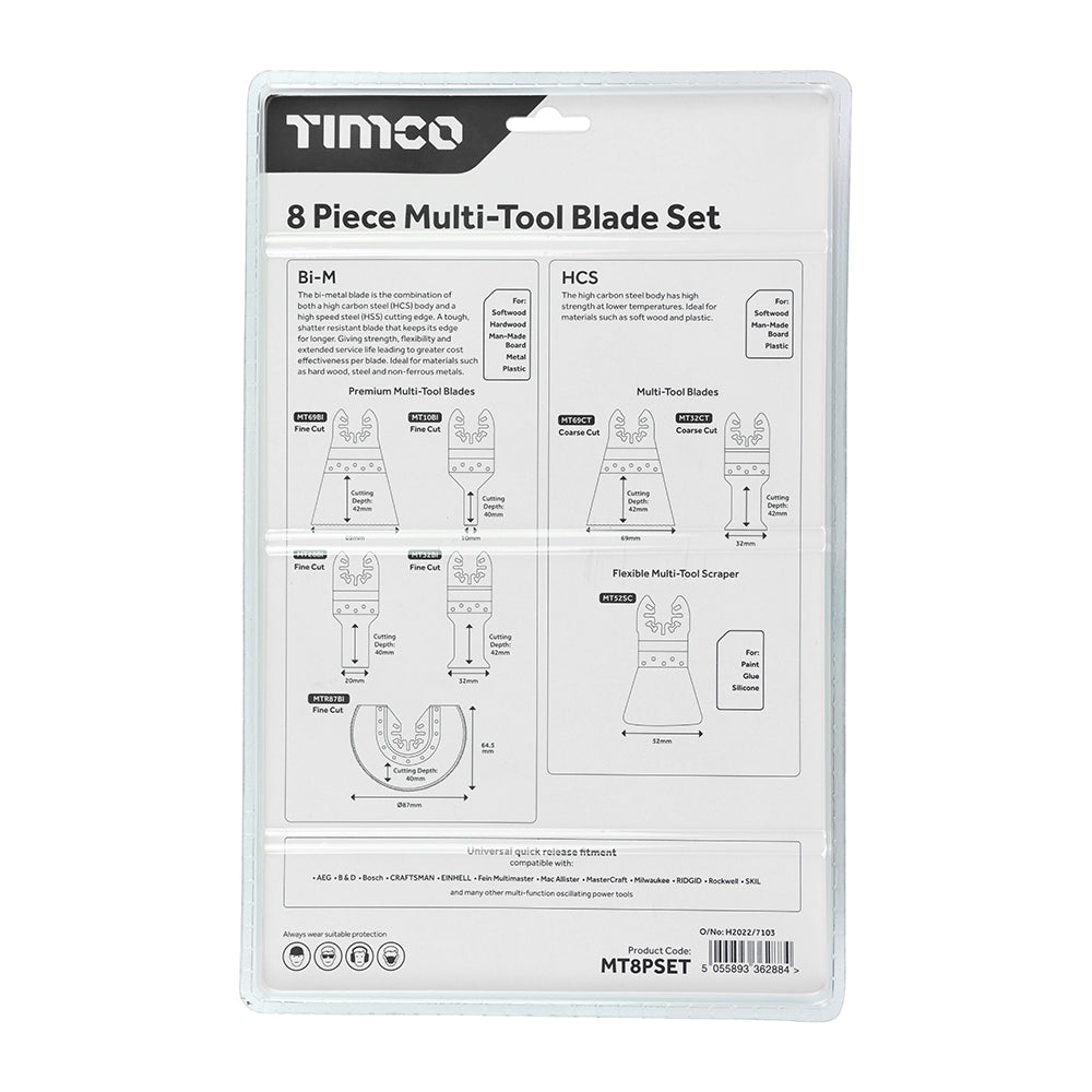 TIMCO MTool Blade Set 8pcs