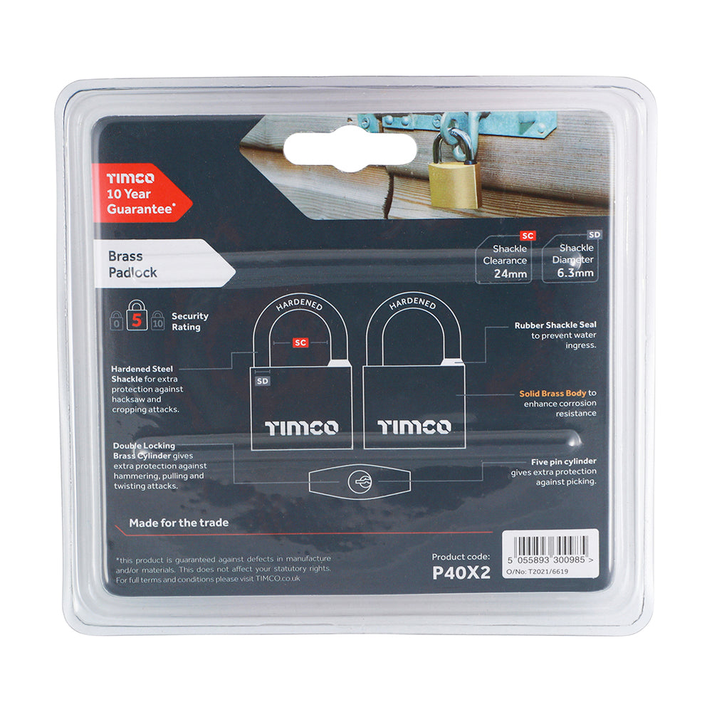 TIMCO Brass Padlock