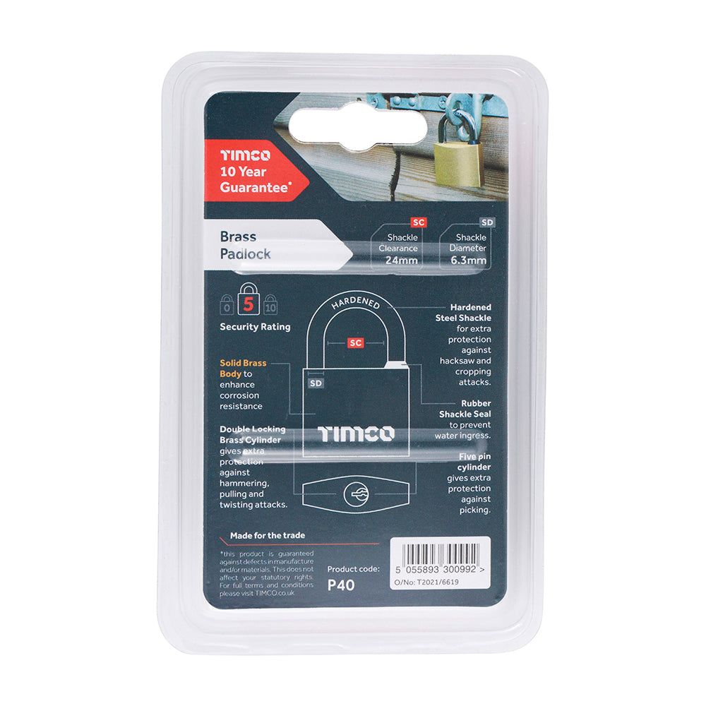 TIMCO Brass Padlock