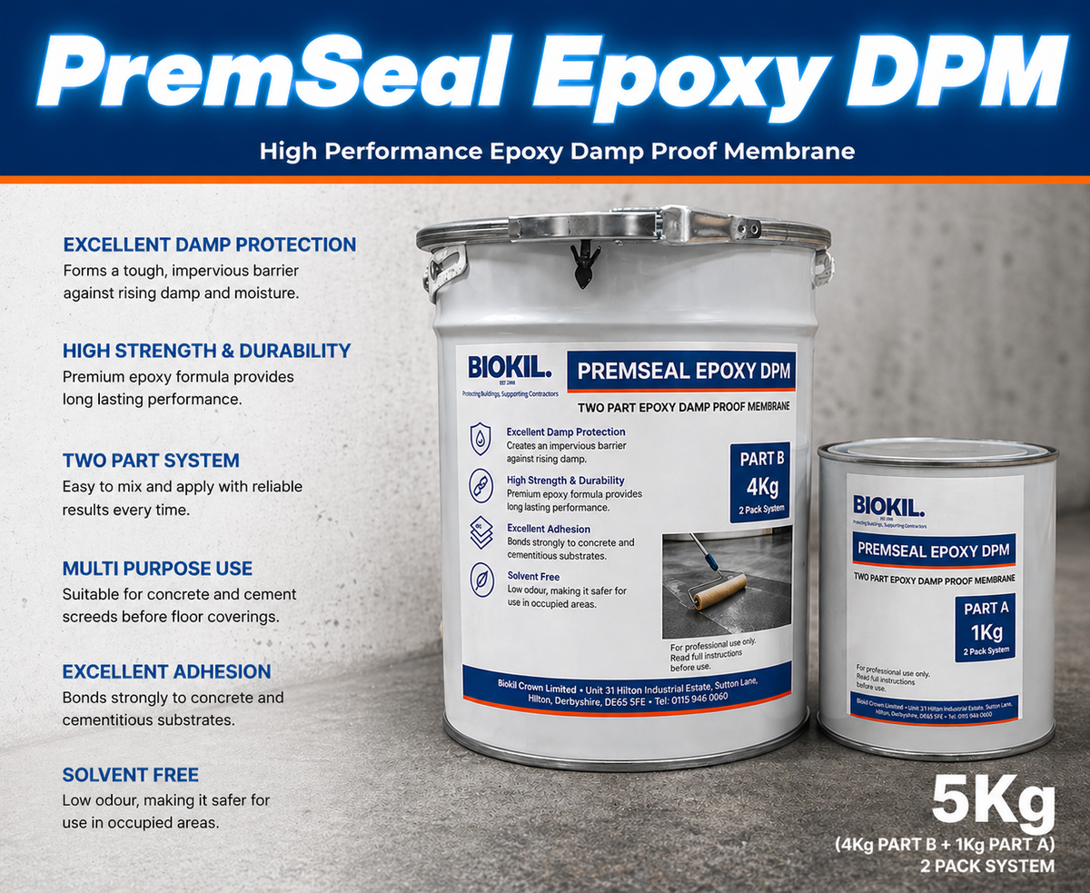 BIOKIL. PremSeal Epoxy Damp-Proof Membrane – 5kg/20kg