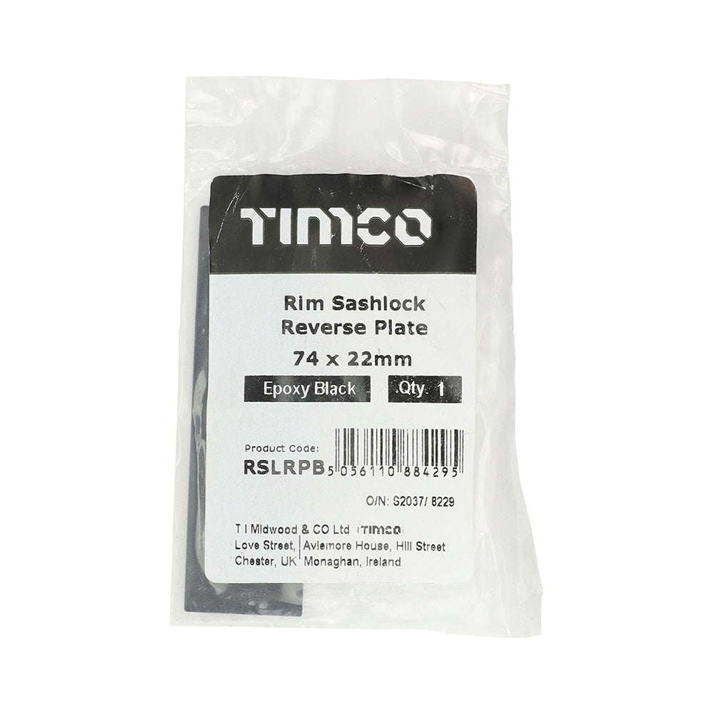 TIMCO Rim Sash Reverse Plate Black