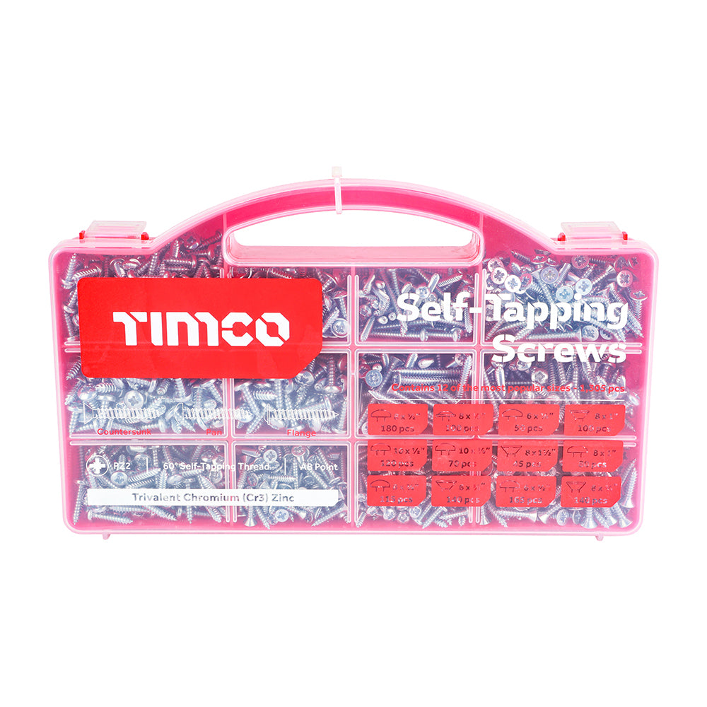 TIMCO S/Tapping Screw MixedTray Zinc