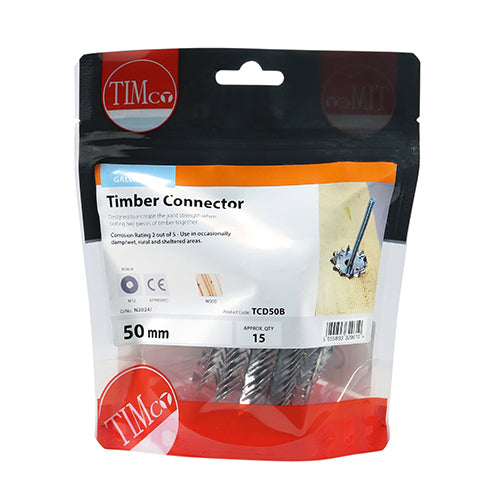 TIMCO Double Timber Connector Galv