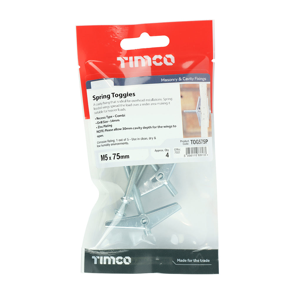 TIMCO Spring Toggle - BZP