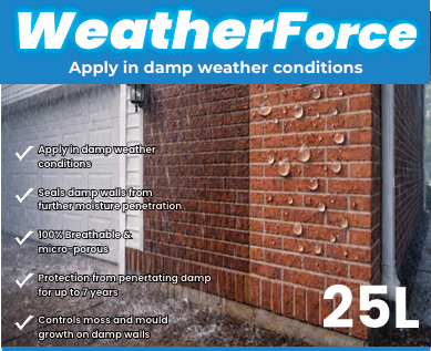 BIOKIL AquaDry WeatherForce Masonry Water Repellent – 25L