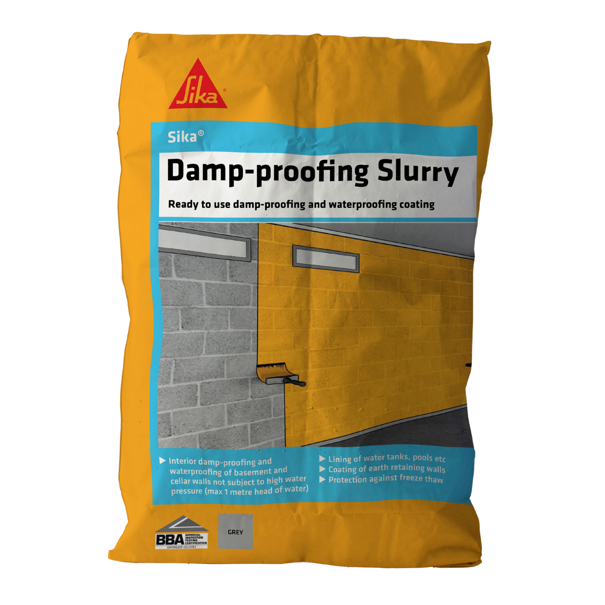 Sika Damp Proofing Slurry – Grey / 25kg bag