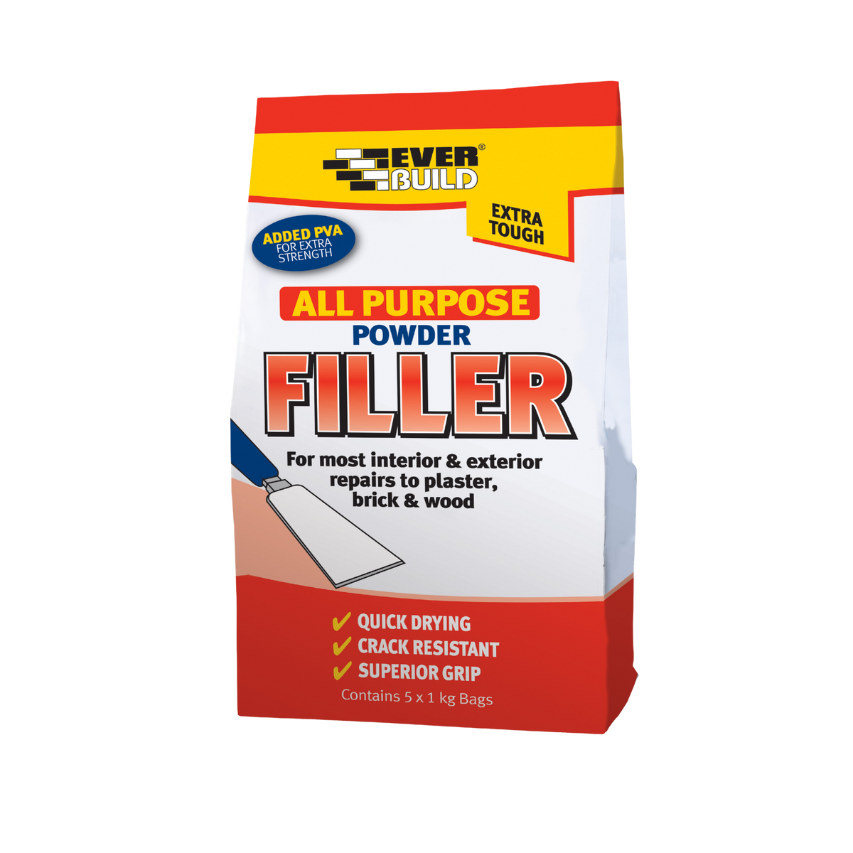 Everbuild All Purpose Powder Filler – White / 5kg