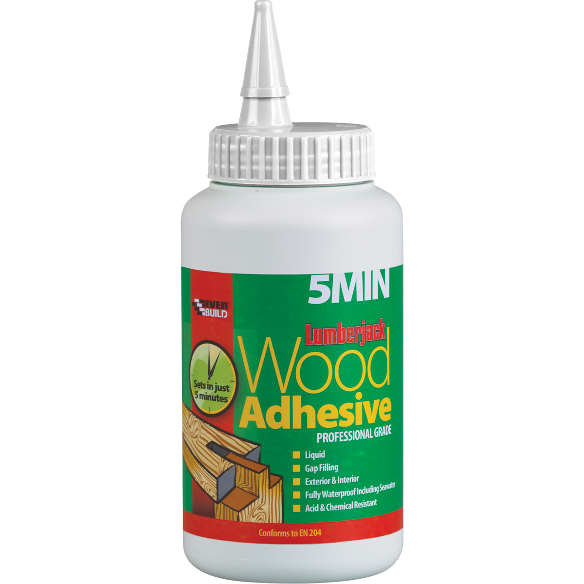 Everbuild Lumberjack 5 Minute Polyurethane Wood Adhesive – 750g