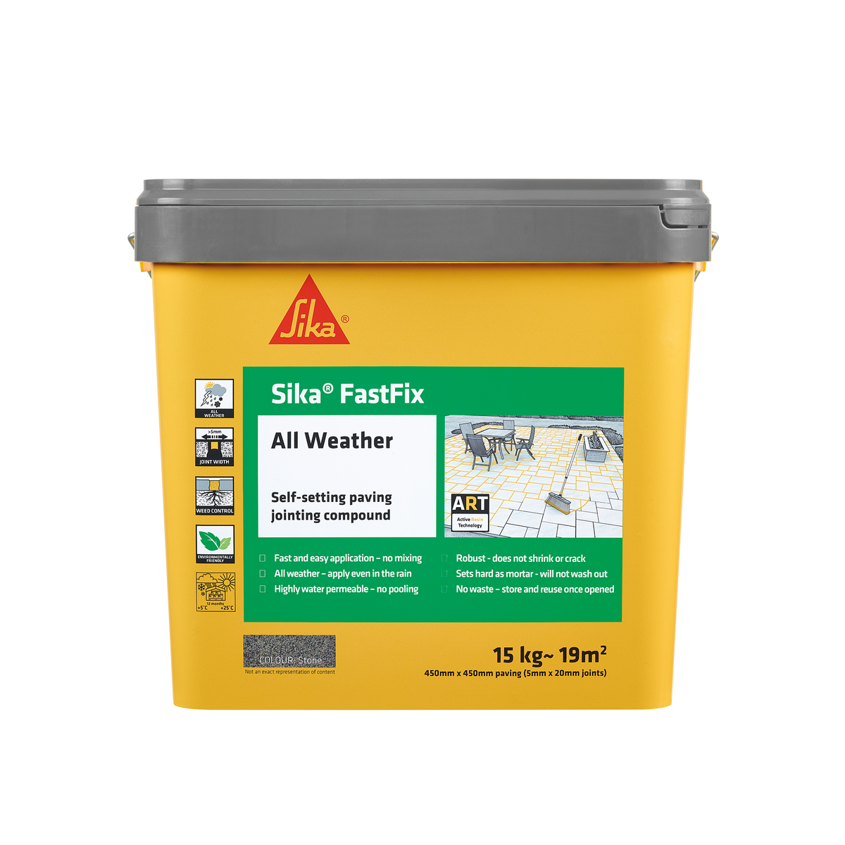 Sika FastFix All Weather Paving Jointing Compound – Stone / 15kg