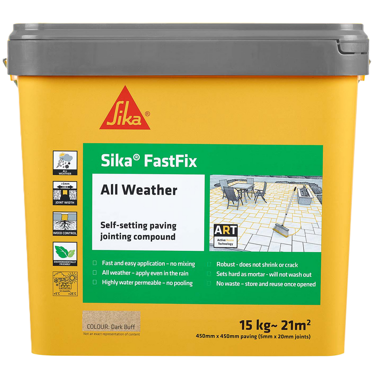 Sika FastFix All Weather Paving Jointing Compound – Dark Buff / 15kg