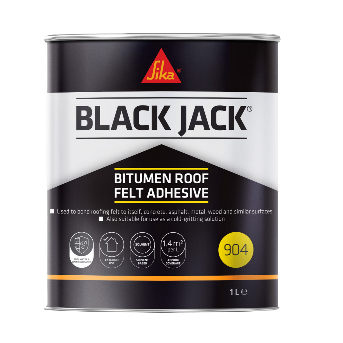 Sika Black Jack 904 Roof Felt Adhesive – Black / 1L