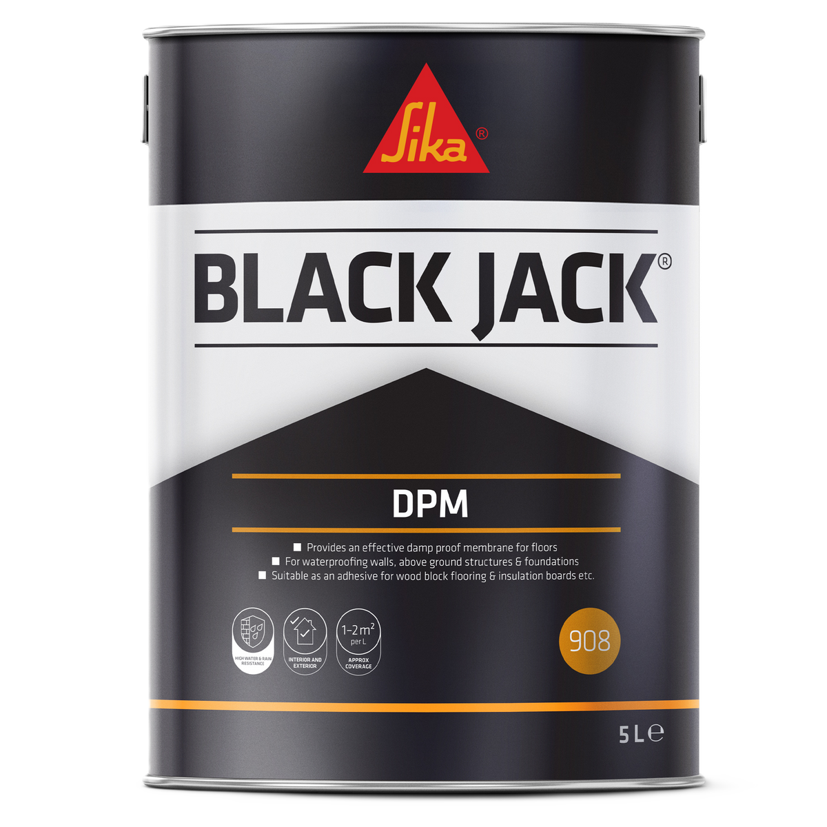 Sika Black Jack 908 DPM – Black / 5L