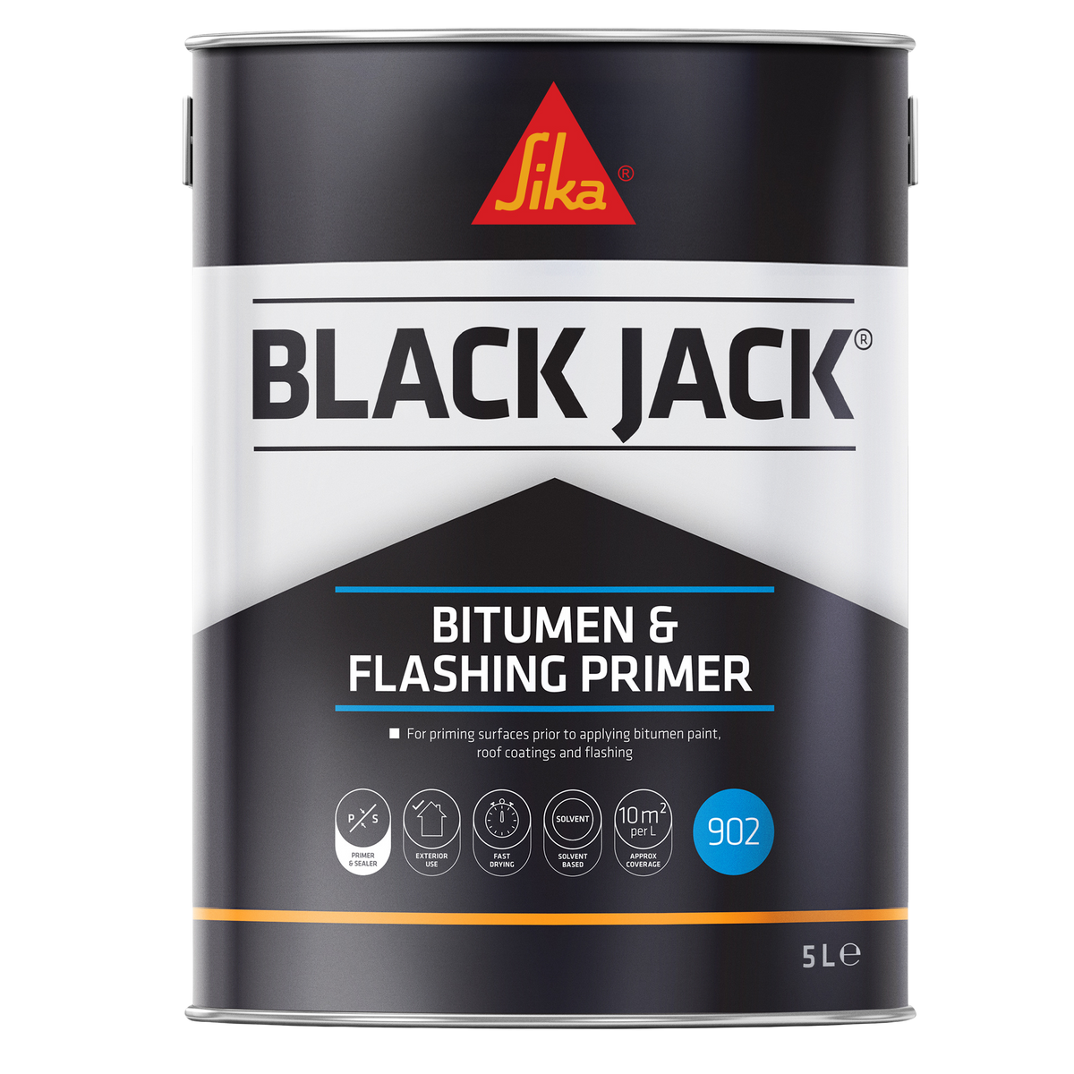 Sika Black Jack 902 Bitumen & Flashing Primer – Black / 5L