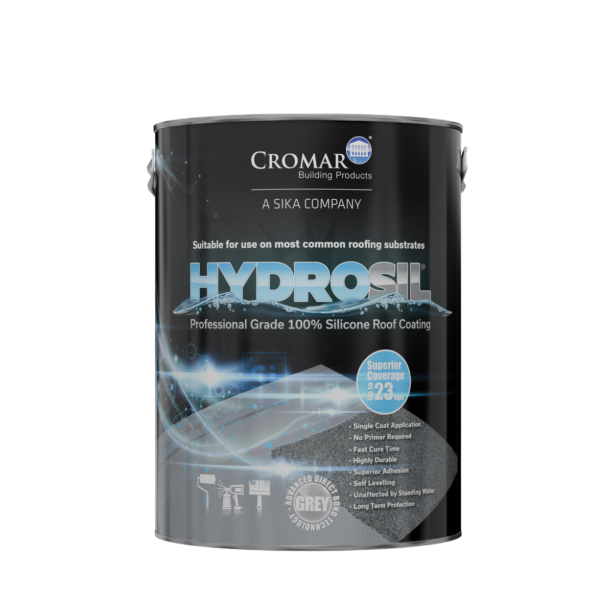 Cromar Hydrosil Silicone Roof Coating – 3.78L