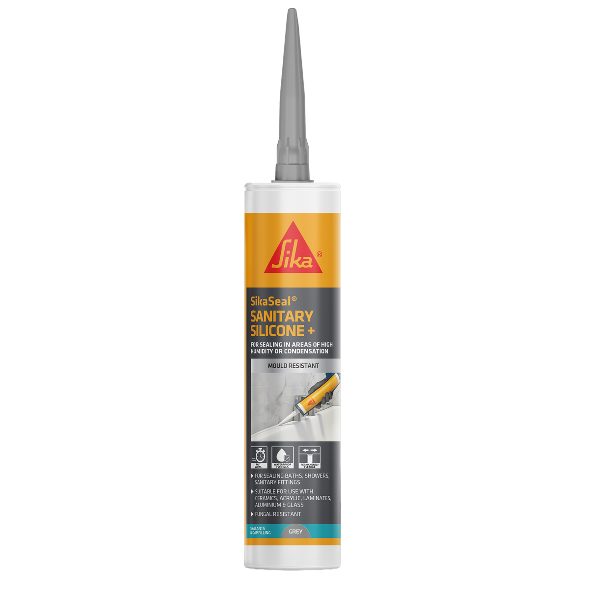 SikaSeal Sanitary Silicone+ – Grey / 295ml
