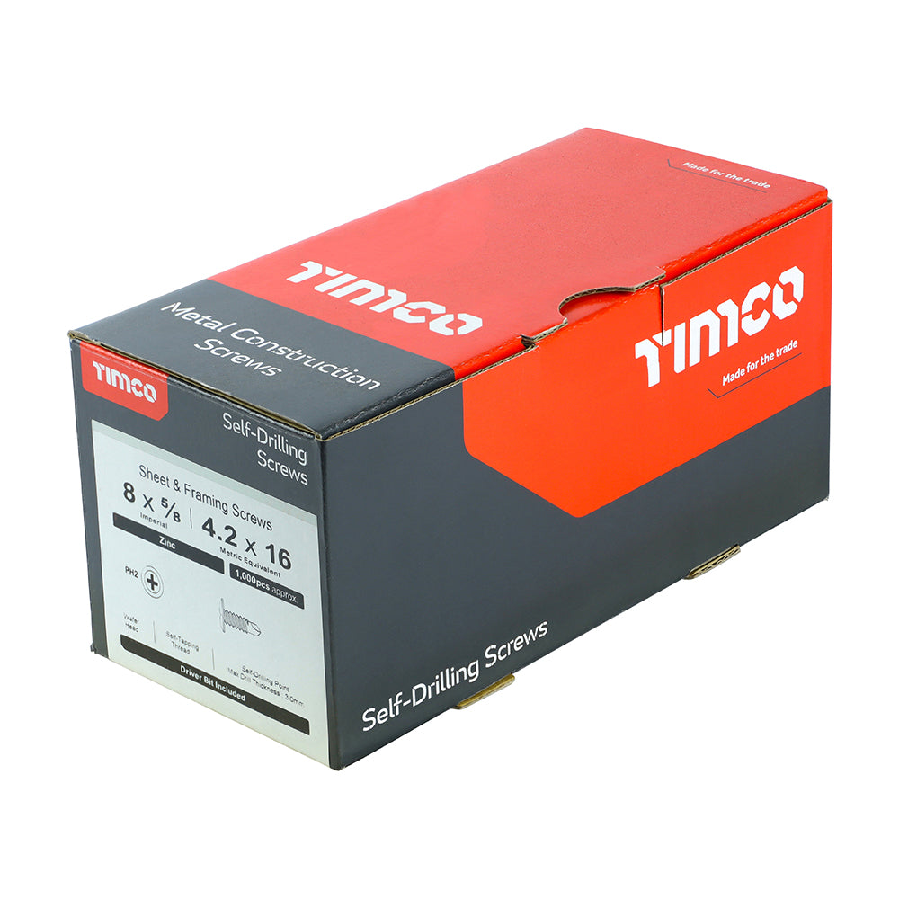 TIMCO Wafer Screw PH2 S/DRILL Zinc