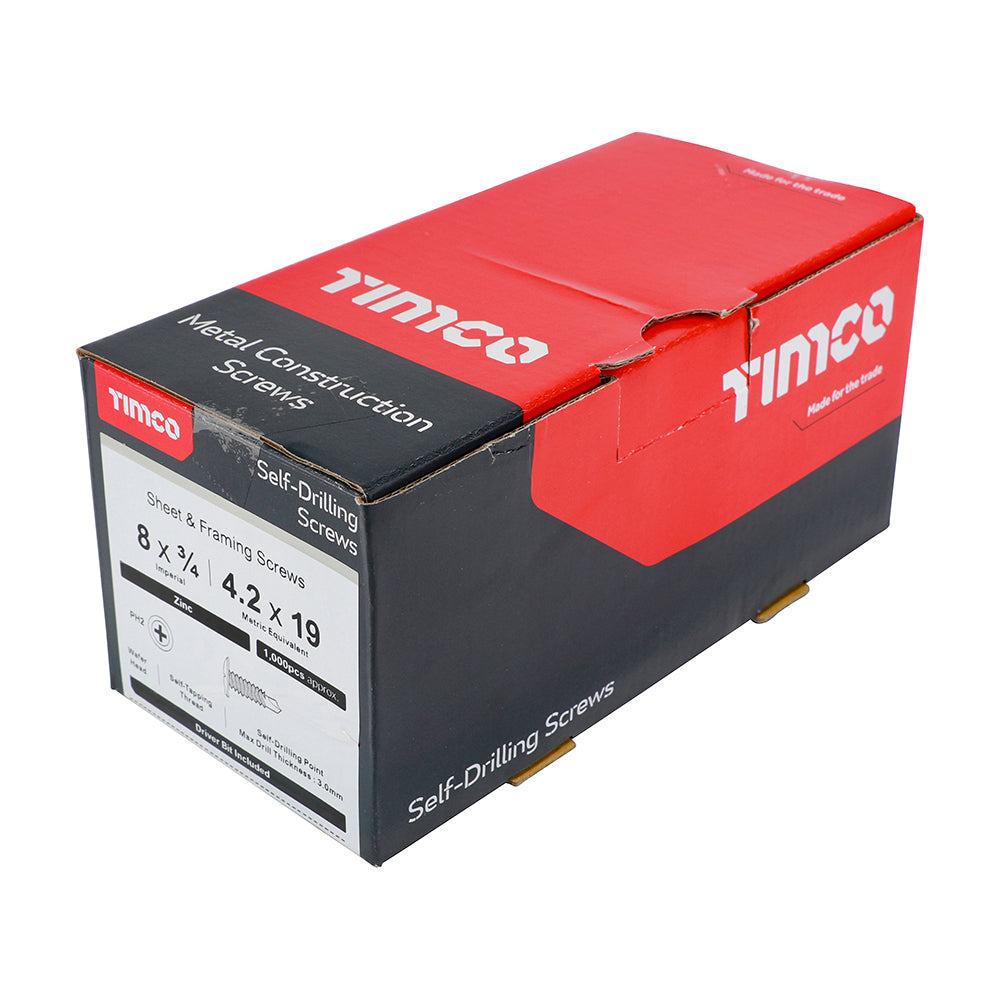 TIMCO Wafer Screw PH2 S/DRILL Zinc