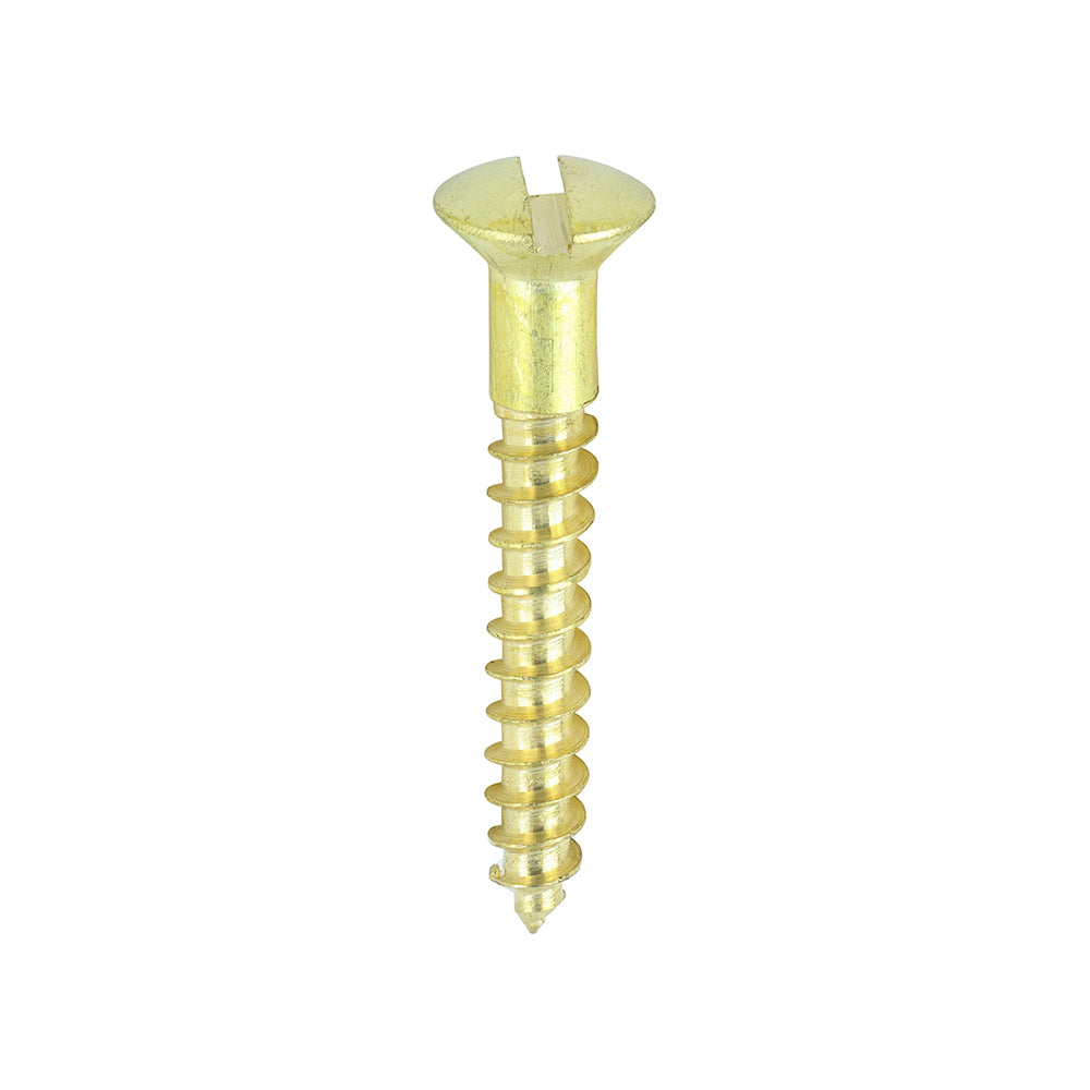 TIMCO Brass Timber Screw SLOT R CSK
