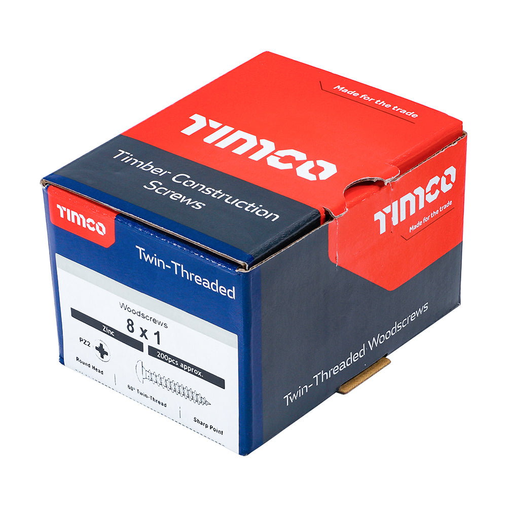 TIMCO Twin Woodscrew PZ2 RND Zinc