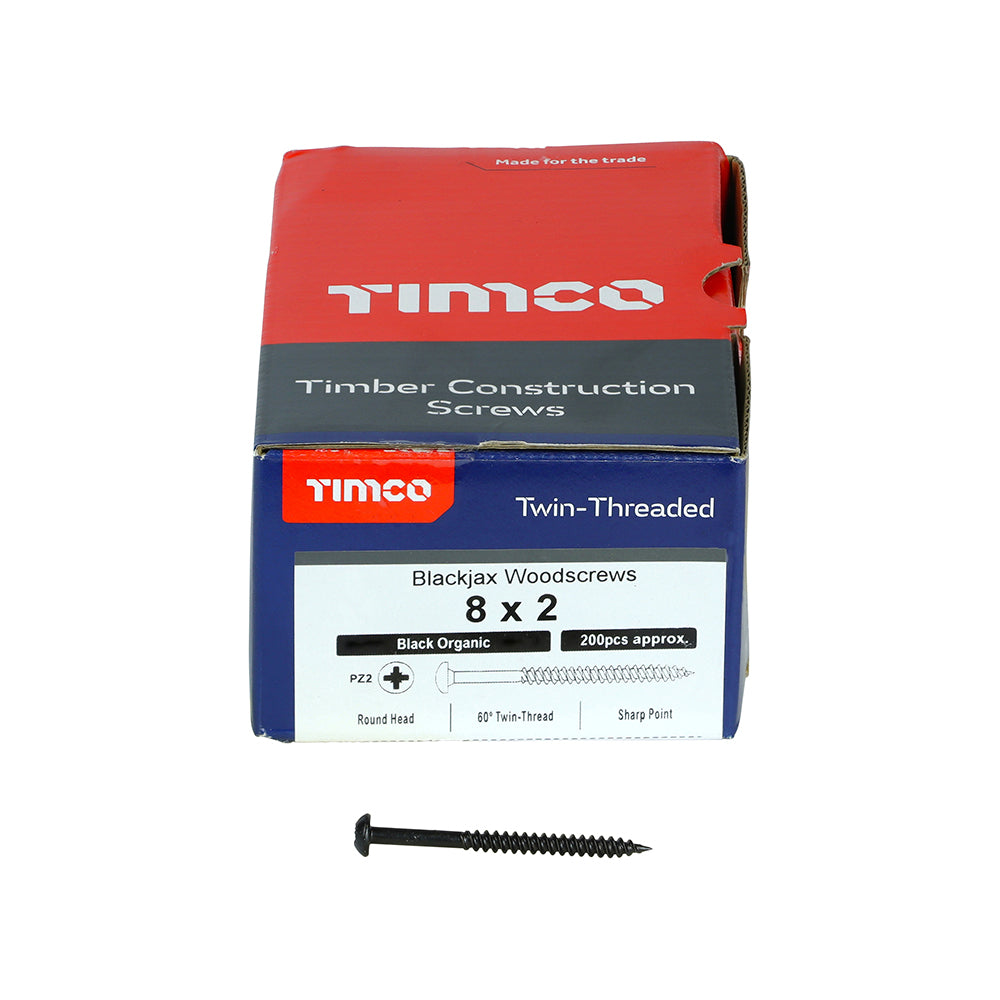 TIMCO Blackjax Screw PZ2 RND Black
