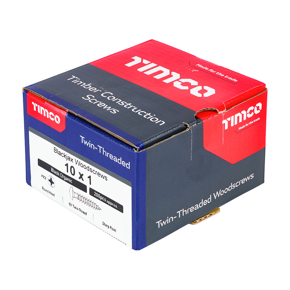 TIMCO Blackjax Screw PZ2 RND Black