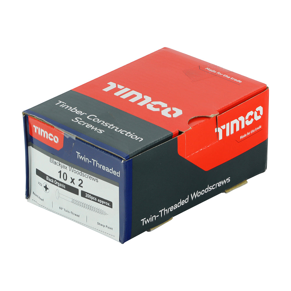 TIMCO Blackjax Screw PZ2 RND Black