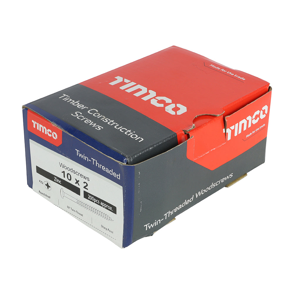 TIMCO Twin Woodscrew PZ2 RND Zinc
