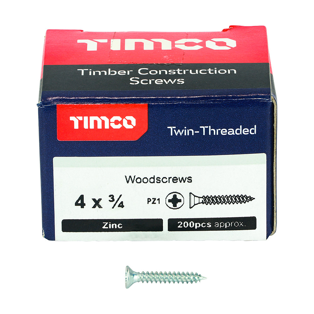 TIMCO Twin Woodscrew PZ1 CSK Zinc