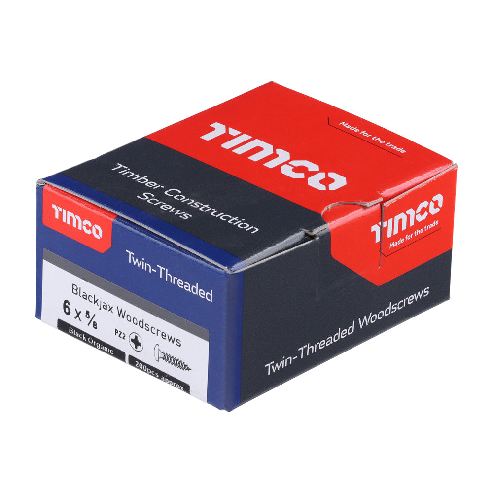 TIMCO Blackjax Screw PZ2 RND Black