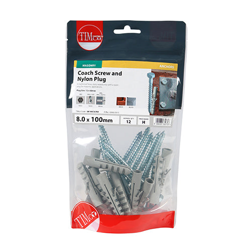 TIMCO Coach Screw & Nylon Plugs