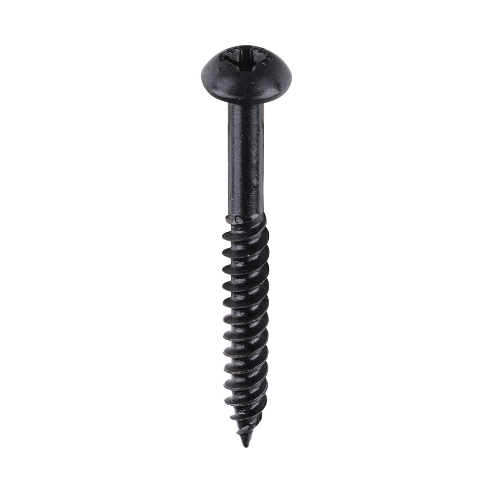 TIMCO Blackjax Screw PZ2 RND Black