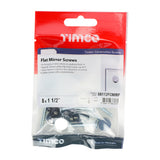 TIMCO Mirror Screw Flat - Chrome