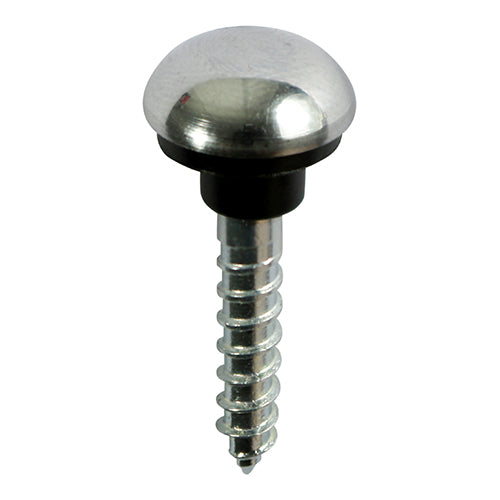 TIMCO Mirror Screw Dome - Chrome