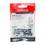 TIMCO Mirror Screw Flat - Chrome