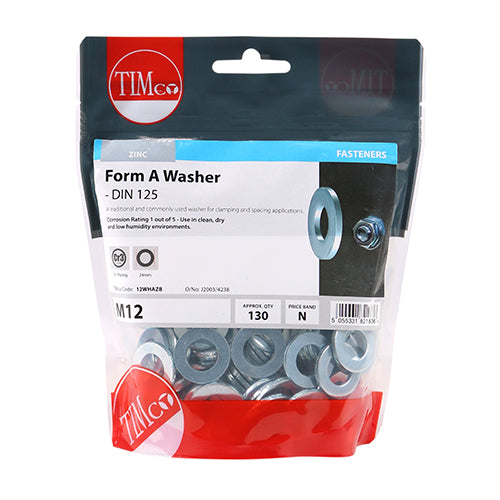 TIMCO Form A Washer DIN 125A - BZP