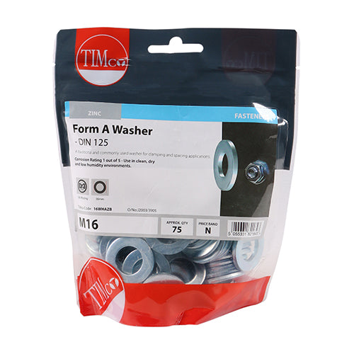 TIMCO Form A Washer DIN 125A - BZP