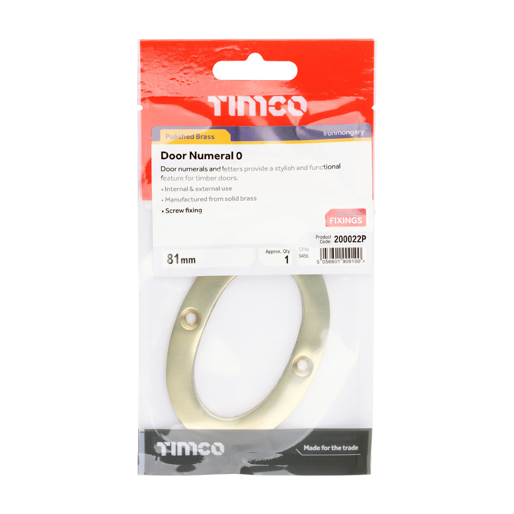 TIMCO Door Numeral 0
