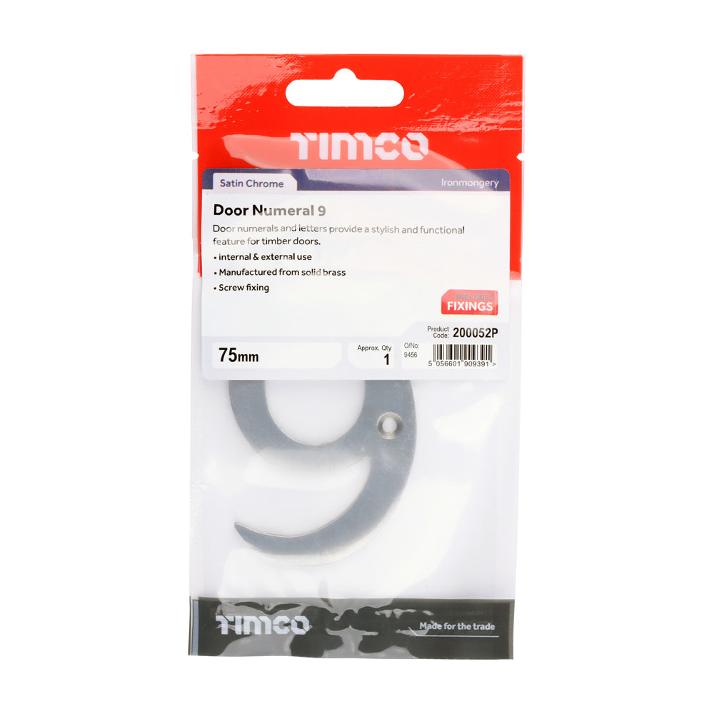 TIMCO Door Numeral 9