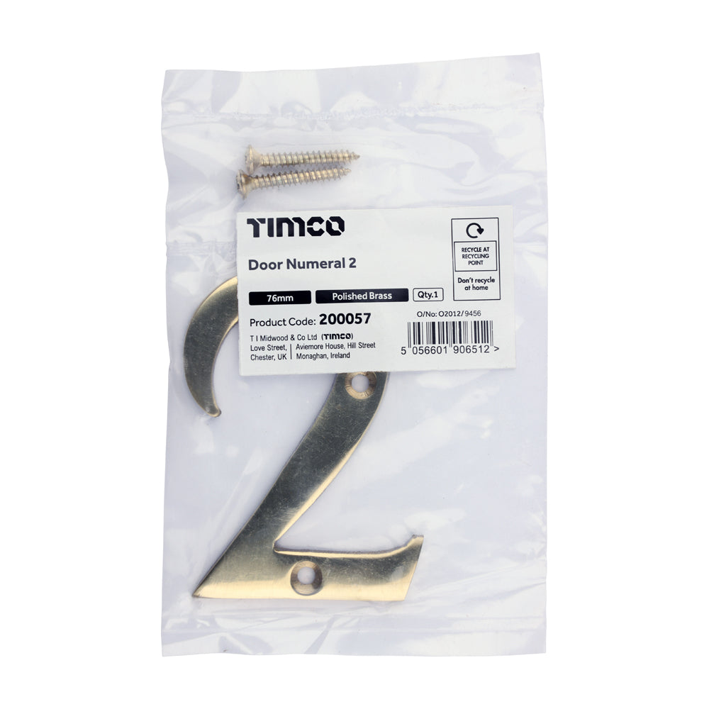TIMCO Door Numeral 2