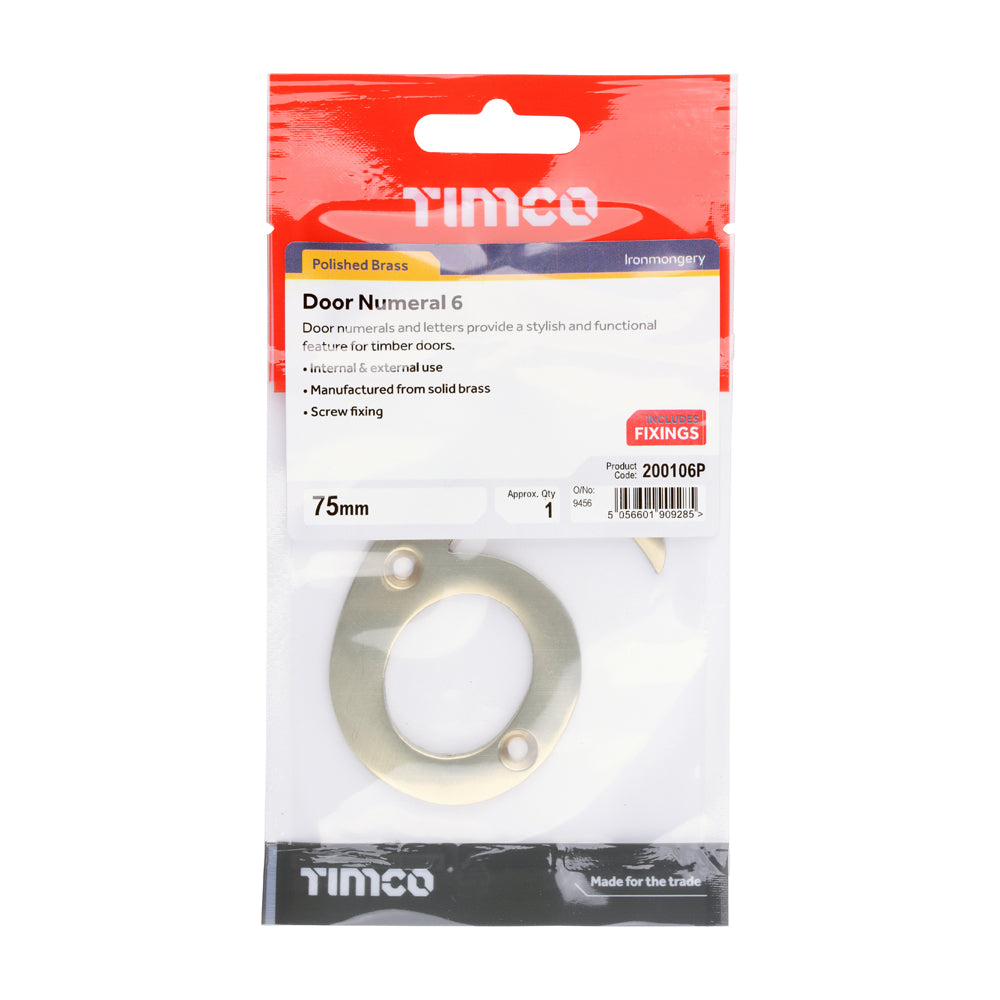 TIMCO Door Numeral 6