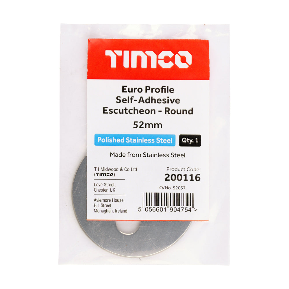 TIMCO S/A Euro Escutcheon RND