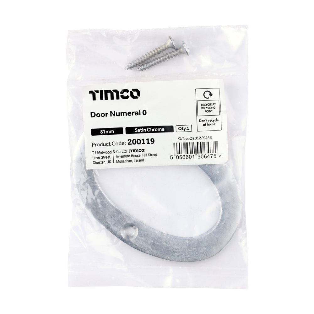 TIMCO Door Numeral 0