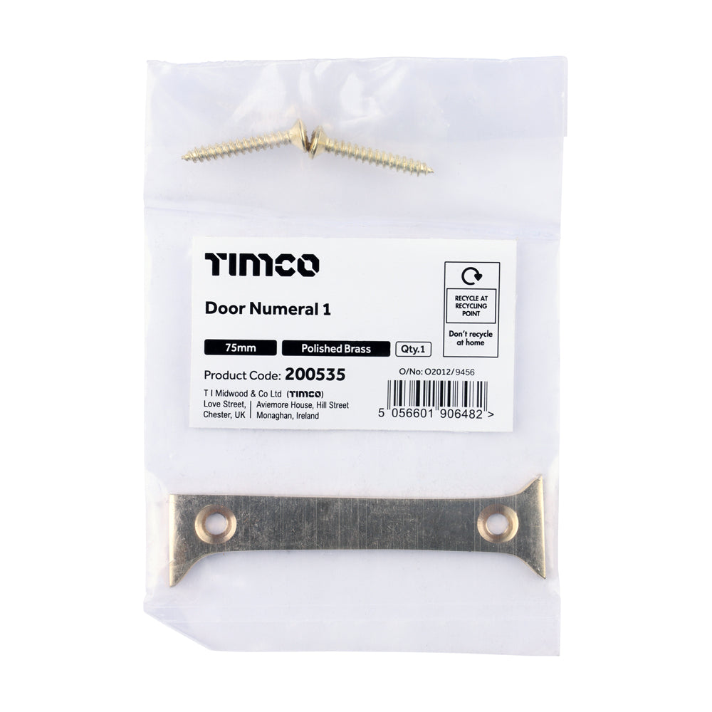 TIMCO Door Numeral 1