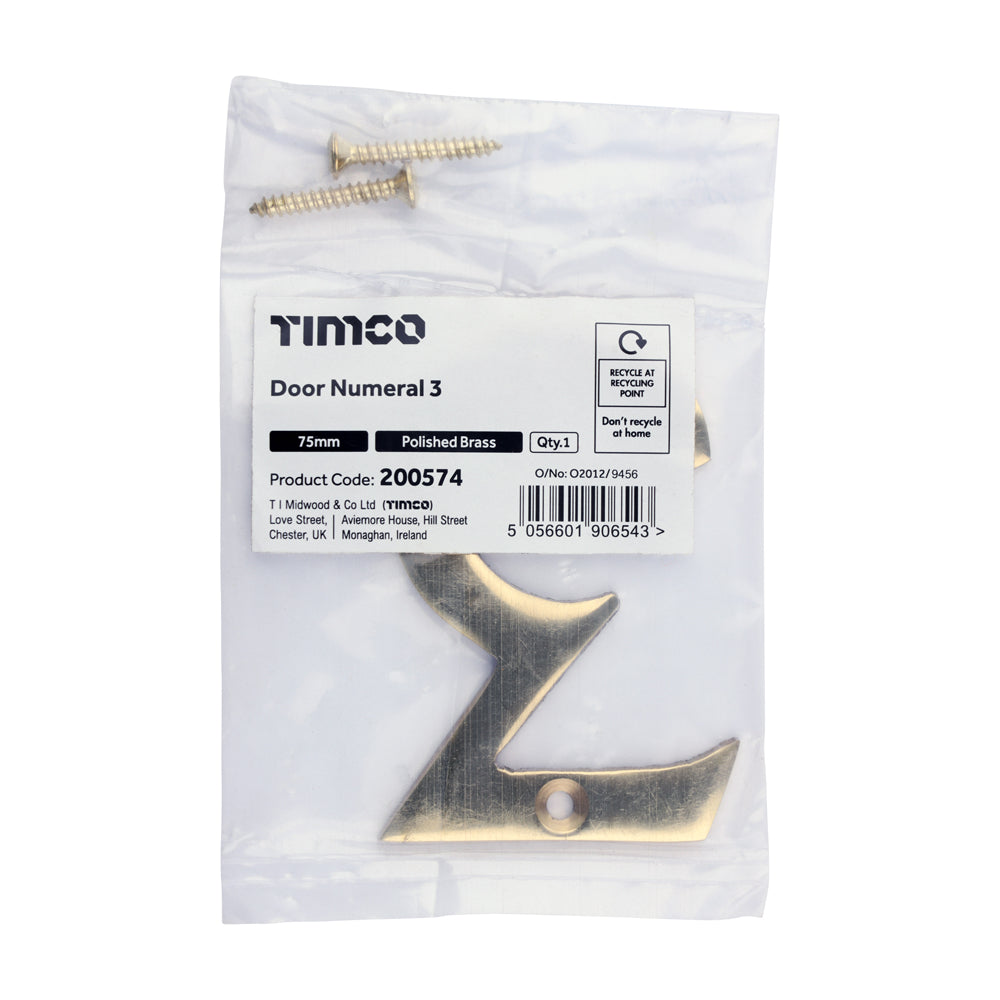TIMCO Door Numeral 3