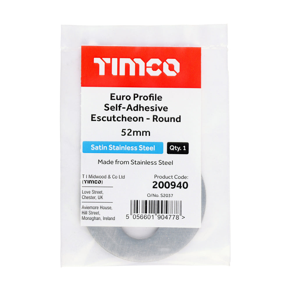 TIMCO S/A Euro Escutcheon RND