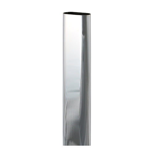 TIMCO Oval Wardrobe Rail P/Chrome