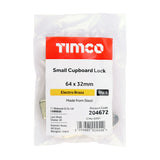 TIMCO Small Cupboard Lock E.Brass