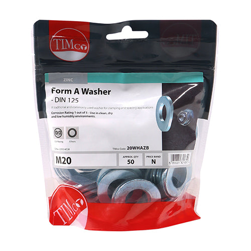 TIMCO Form A Washer DIN 125A - BZP